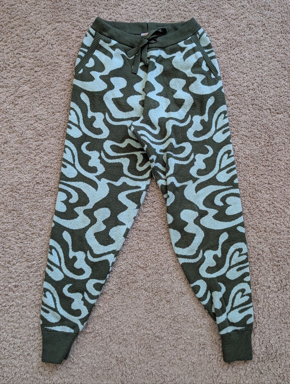 Savage Fenty Unisex Green Minty Blue Love Dizzy Lit Leisure Knit Joggers Size XS - Picture 5 of 13